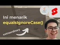 Alternatif perbandingan String Java - Java Equal Is Ignore Case