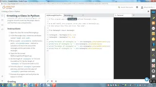 Lesson 11 Creating a class in python RECTANGLE PY