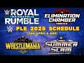 WWE PLE Schedule in 2025 Jan to April Aug Date Venue With Animated Maps