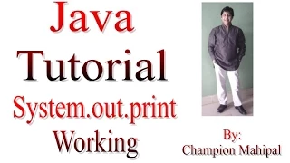 Learn Java Tutorial 8 System out println or print working