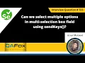 Select multiple options in multi-selection box using sendKeys Selenium Interview Question