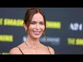 Emily Blunt s David Koma Satin Bra Gown The Elegant Optical Illusion on the Red Carpet