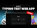 Build a Typing Speed Test App with HTML CSS JavaScript Projects Begineer for Portfolio Resume