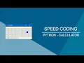 Speed coding Python - Calculator