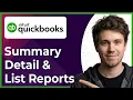 How to Use Reports Understanding Summary Detail List Reports in QuickBooks Online 2026 guide