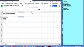 Creating a data dictionary