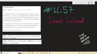 LeetCode 57 Insert Interval Interval