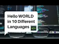 Hello World In 10 Different Languages PULKIT PY