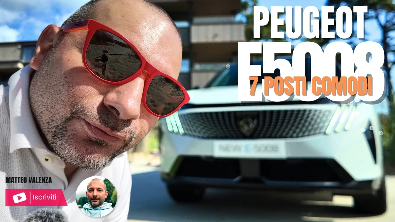 E5008 L'auto elettrica a 7 posti la fa PEUGEOT 600km Batteria 98kWh