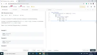 Monotonic Array Leetcode Solution Python