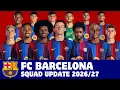 FC Barcelona Squad Update Ft Anthony Gordon Karim Adeyemi Jesse Bisiwu