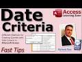 Create a Query Showing Records Between Two Dates in Microsoft Access Properly Using Date Criteria
