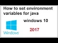 how to set environment variables for java windows 10