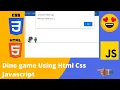 Dinogame Dino game Using Html Css Javascript Chrome Dinogame