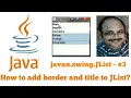 JList Adding border to list