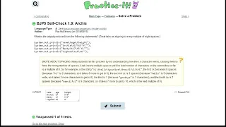 Java Practice-it Introduction to Java Programming Self-Check 1 9 Archie