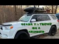 Sears X-treme VINTAGE Rooftop Cargo Box Install Rural Living with a 4Runner Camper Vlog022024