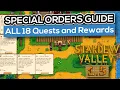 EVERY Special Order Quest and Reward - a Stardew Valley 1 5 Guide