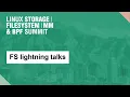 FS lightning talks