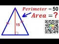 Can you find area of the Blue Triangle Perimeter