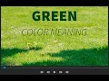 All About GREEN - Color Meaning Artistic Expression of Green