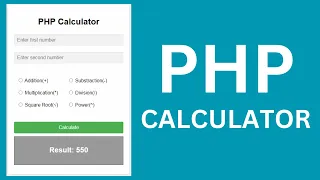 PHP Calculate 2 Numbers Form Input - Addition Subtraction Multiplication Division Power Root