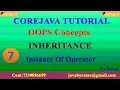 Core java OOPS Concepts -7 INHERITANCE Instance Of Operator By Ratan Sir