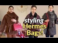 Styling My RED Hermes Handbag Collection ❤️ Kelly, Bolide, Trim, Double Sens