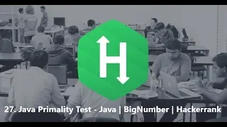 27 Java Primality Test - Java BigNumber Hackerrank