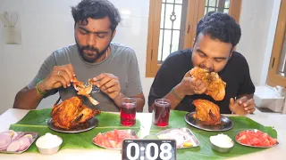 2 Full Grill Chicken (3KG) Feast Eating Challenge | Anna(Sabari) vs Thambi(kums)
