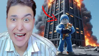انقاذ الحيوانات الاليفة من البرج دندنها