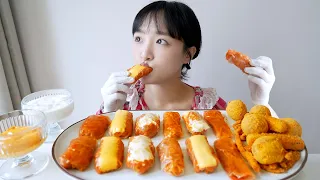완전 매운 불닭쌈 먹방🔥불닭에 뿌링클에 치즈까지 내가 좋아하는거 왕창 (feat. 팽이버섯, 뿌링치즈볼) REALSOUND MUKBANG | Fire noodles wraps