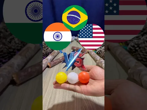 Brazil X India X United States 🚨 ASMR Ball Game #india #brazil #usa #shorts