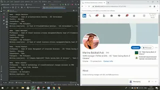 LinkedIn profile scraping