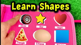 Learn Shapes with Shape Sorting Book - Fun Educational for Toddlers and Kids