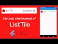 How ListTile widget can help you Flutter FlutterDeveloper