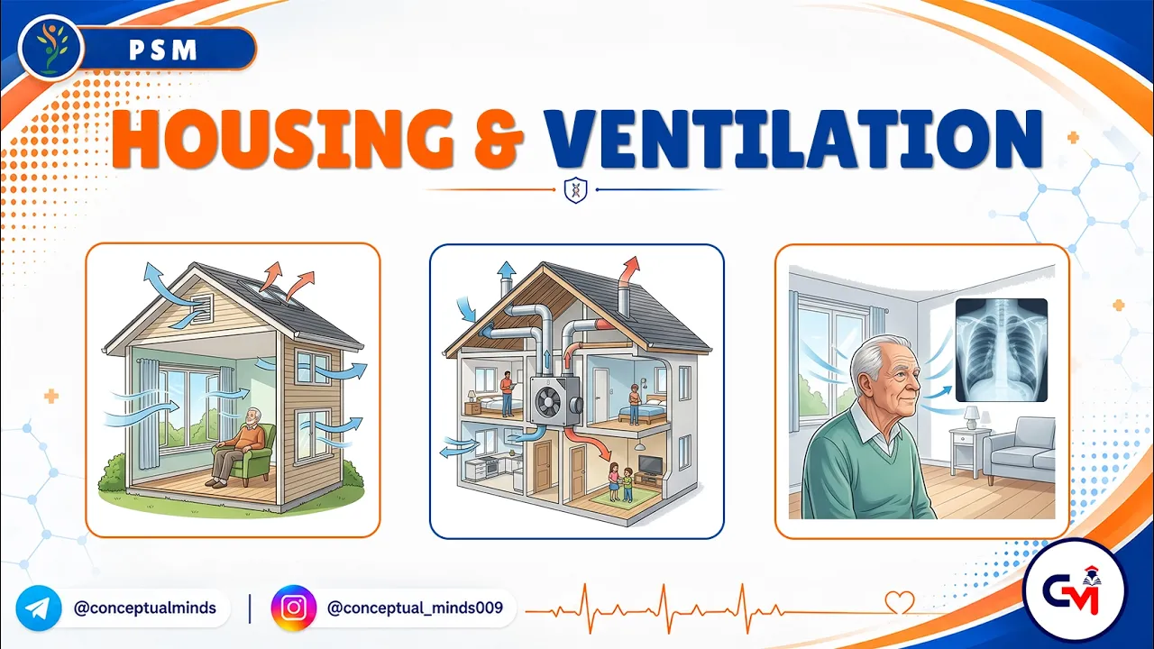 50. Housing and Ventilation / PSM Simple for NEET PG and FMGE