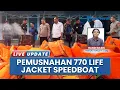 Sambut Nataru, Pelabuhan Armada Semut Ternate Musnahkan 770 Life Jacket Speedboat Tak Layak Pakai