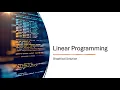 Linear Programming - Graphical Solution