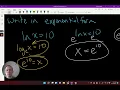 Natural Logs and Exponential Functions with Base e