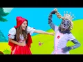 Lagu CHAPEUZINHO VERMELHO E O LOBO MAU EM UMA HISTÓRIA ENGRAÇADA PARA CRIANÇAS 😂 Mileninha
