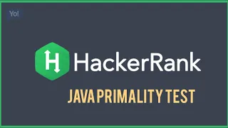 Hacker Rank Java Primality Test