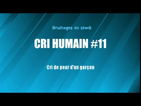 Download MP3 CRI HUMAIN #11 Cri de peur d'un garçon (bruitage gratuit)
