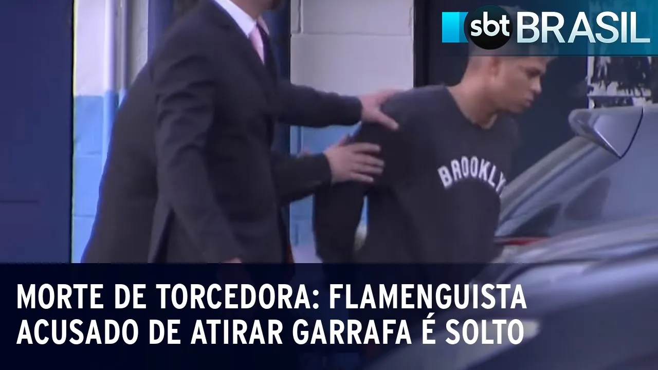 Morte de torcedora: flamenguista acusado de atirar garrafa é solto | SBT Brasil (12/07/23)