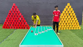 Who will reach 66 point on pool scoring game ?