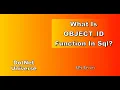 What is Object - ID function in sql SQL Server DotNet Universe
