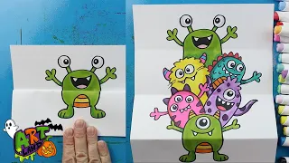 How to Draw a Monster Surprise Fold