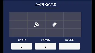 Simple Pair Game using JavaScript