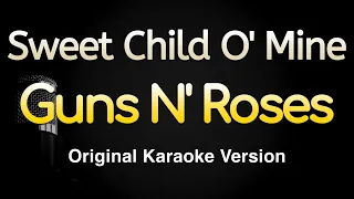 sweet child o mine guns n roses karaoke songs with lyrics original key 