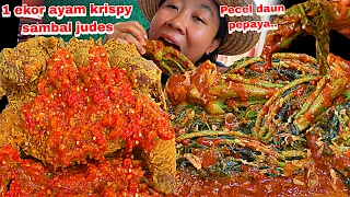 1 EKOR AYAM SAMBAL JUDES🥵 + URAP DAUN PEPAYA 🤤🔥‼️
